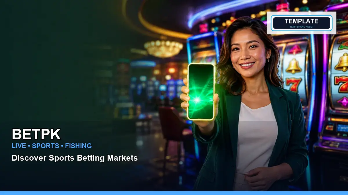 Adult Filipina casino host presenting BETPK first-deposit reward information